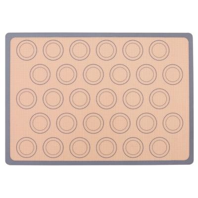 China ES174 Amazon Viable Hot Sale Silicone Baking Mat Round Macaron Mat Food Grade Non Stick Baking Mat for sale