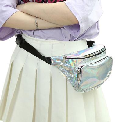 China Water Proof Travel Popular Beach Kangaroos Holographic Laser Hologram Waist Pack Pouch Women Hologram Shoulder Bag Fanny Pack Waist Bag for sale