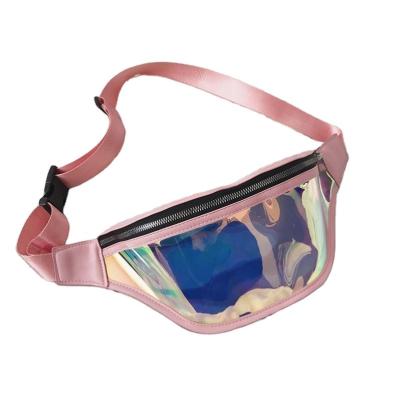 China New Design Water Proof Fashion Holographic Popular Women Sports Transparent PVC Fanny Pack Bum Bag for sale