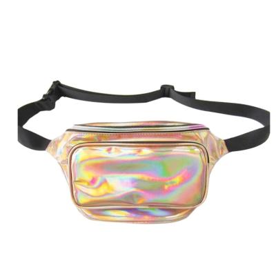 China Popular Holographic Bag Women Hip Water Proof Fashion Fanny Pack Laser Waist Packs Heuptas Belt Banana Bags Unisex Waist Bag for sale