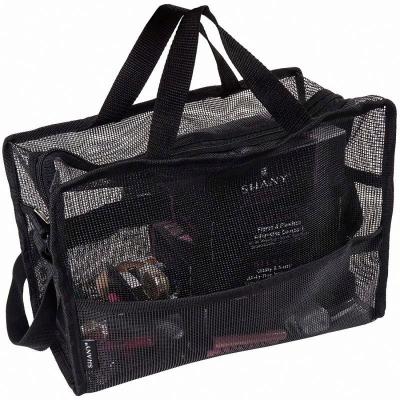 China Fashion Mesh Lace Lace Travel Beauty Vanity Cosmetic Case Bag for sale