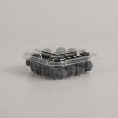 China Disposable Clear Plastic Fruit Blister Clamshell Box PET Blueberry Grape Clamshell for sale