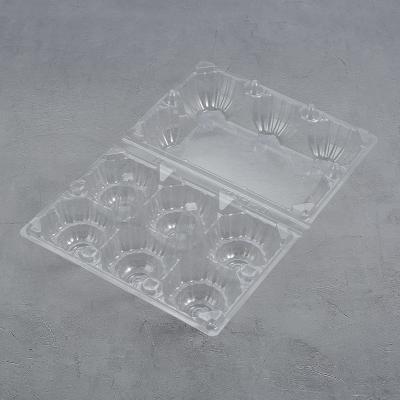 China Wholesale Price Discount Light 6 Hole Eco-friendly Transparent Pet Plastic Egg Tray For Kitchen Household for sale