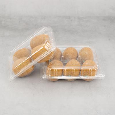 China Disposable Biodegradable Material Degradable Four-Compartment Fruit Box For 4 Kiwi Disposable Clear Packing Box for sale