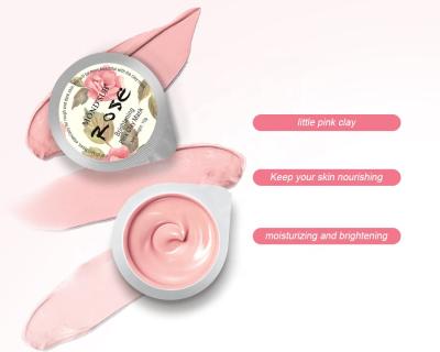 China Moisturizer OEM Nourishing Rose Pink Clay Mask Moisturizer Private Label AMP Mud Mask Deep Cleansing Skin Care Lighting Series for sale