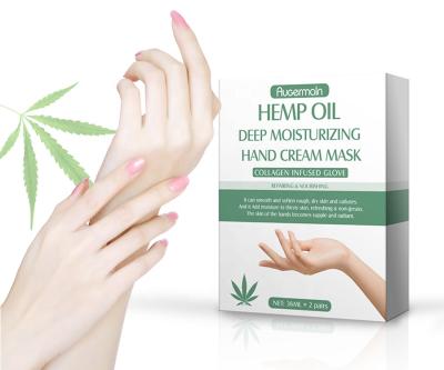 China Whitening Private Label Hemp Seed Oil Hand Mask Deep Moisturizing Care Hand Cream Mask for sale