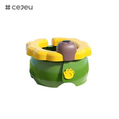 China CJ-6901Children go out folding toilet for boys and girls baby car emergency toilet, blue green yellow 3 colors available for sale