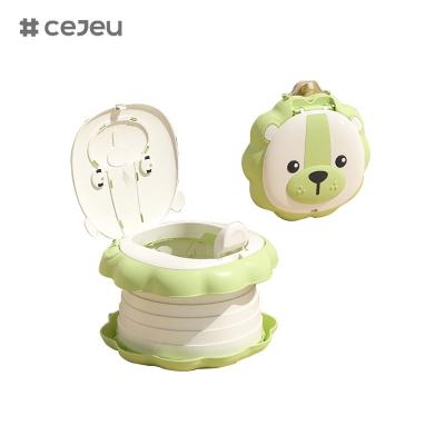 China 6920，Folding toilet, little lion shape,One key folding/ portable toilet/Quick storage/ Easy to clean/With drawstring bag for sale