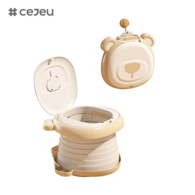 China 6921Folding toilet,Bear shape,One key folding/portable toilet/Quick storage/Easy to clean/With drawstring bag for sale