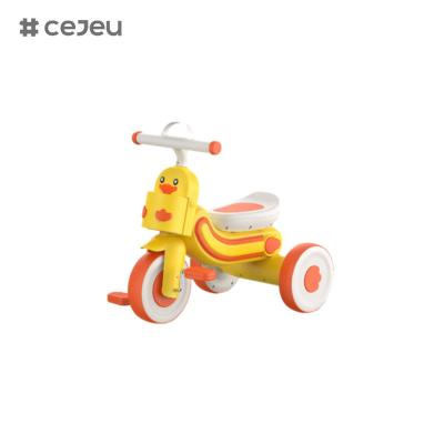 China CJ-608,with Lghts/Music/Three wheels,three of color,Yellow/Blue/Pink,Ducklings shape tricycles,Product Size60*30*49CM for sale