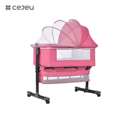 China Wholesale High Quality Newborn Bedside Crib, Potable Baby Bedside Sleeper,Baby Cot Bed Crib with Canopy and Mosquito Net for sale