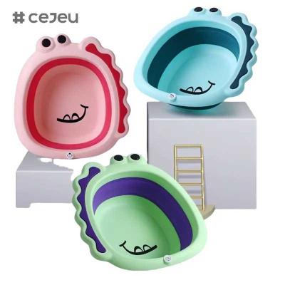 China CJ-LBN5131A Hot Selling Washbasins Small Kids Foldable Foot Set Children Washing Bathroom Hand Toddler Basins for sale