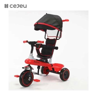 China CJ-XSS-NW820 Fancy Kids Tricycle with Pedal Spare Parts for the Youngster's Fun Ride with Umbrella 4 in 1 Tricycle Kids for sale