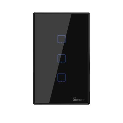 China Wifi China Factory Price Smart Home Hotel Led Comp. elect. Sensitive Switches Glass Screen eWelink App US Wifi Touch Light Wall Switch for sale