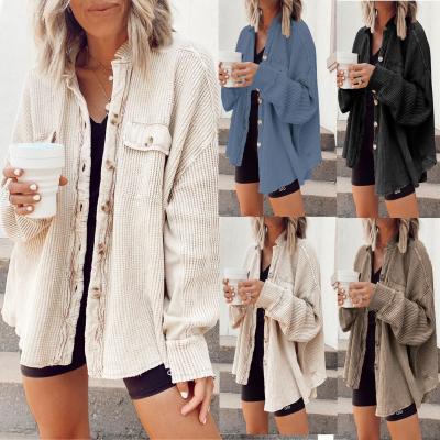 China Aw2021 Bat Wing Bat Wing Loose Casual Sleeve Women's Shirt Quilted Waffle Shirt News Shirt Fashion Tops for sale