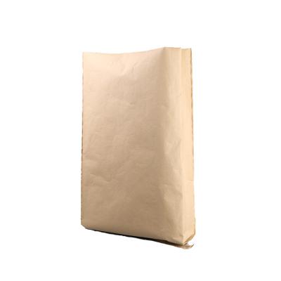 China Recycled Materials 25kg 50kg Paper Laminated PP Woven Kraft Bags Waterproof 3 Layer Plastic Composite Kraft Paper Bag For Industrial Fertilizers for sale