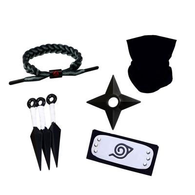 China Japanese Anime Cosplay Comic NINJA Akatsuki Uchiha Itachi Uzumaki Uchiha Itachi Cosplay Comics Anime Minato Kunai Kakashi Hatake Mask Headband Set for sale