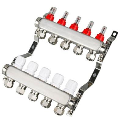 China Modern 304 stainless steel underfloor heating manifolds for floor heating system use for sale