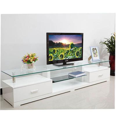 China Modern New Desings TV Stand For 75 Inch Modern Chandelier Table With Drawers Unit Luxury Single Wall Stands Wood Cabinet 120 Piece White for sale