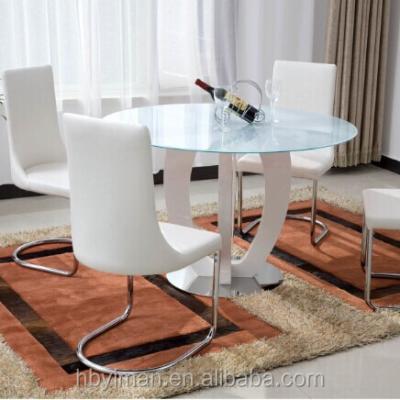 China Adjustable (height) around glass top dining table for sale