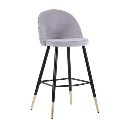 China Cheap modern luxury custom made modern commercial nordic metal counter top kitchen shopping small gray industrial bar stools bar stools for sale