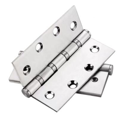 China Modern Flush 5*3.5*3mm Ball Bearing 4 Hinges 201 304 Stainless Steel Door Furniture Wardrobe Door Hinge With Screws for sale