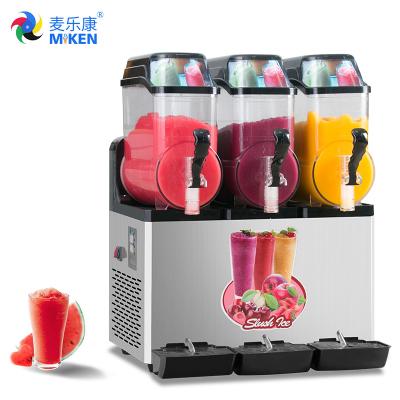 China MK-SM312 commercial frozen drink  beverage 3 tanks home electric wholesale ice slush machine for sale for sale