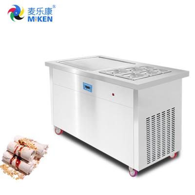 China MK-PF1S-6C commercial high quality frozen yogurt fruit wholesale price single pan fried ice cream machine for sale