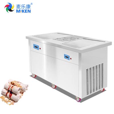 China MK-PF2S-6C Homemade Ice Cream Rolls Maker/Ice Cream Cold Plate/ Round Pan IceCream Roll Freeze Cold Plate Factory for sale