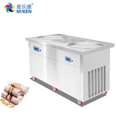 China Cold Plate Fry Ice Cream Machine Pure Cooper Condensing Coil 1530*600*840 Dimension (L*W*H) for sale