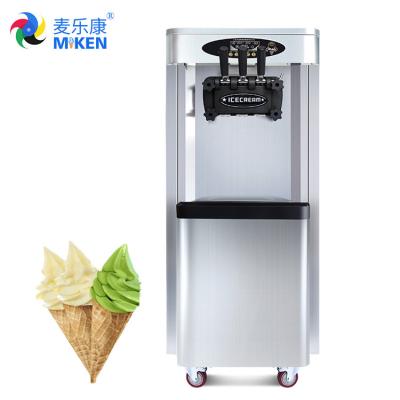 Cina MK-36DB Miken Factory Price Ice Cream Machine with CE Certificate/floor Stand 2+1 Mix Flover Commercial Food Machine 36-38L/H in vendita