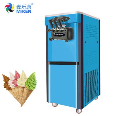 China MK-36D Miken Stainless steel factory price ice cream machine for commercial with CE certificate/floor stand 2+1 mix flover à venda