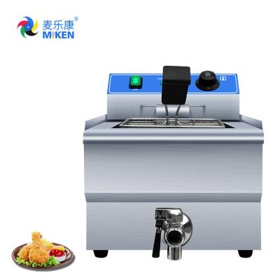 China MK-101VB 10L Commercial Electric Fryer High Quality Stainless Steel 1 Basket Deep Fryer Machine With Potato Chips for sale