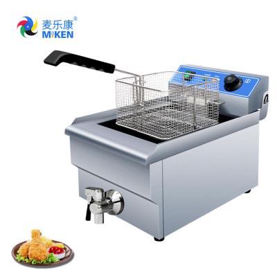 China MK-161VB 16L Commercial Electric Fryer High Quality Stainless Steel 1 Basket Deep Fryer Machine With Potato Chips for sale