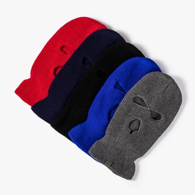 China Custom COMMON Balaclava Skimask Wholesale Waterproof Jacket Hood Black Knitted Pink Face Logo Neon Ski Mask Winter Hat Caps 3 Hole Masks for sale