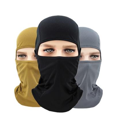 China breathable & Black Silky Thin Breathable Wholesale Waterproof Logo Mesh Outdoor Hat Custom Balaclava Windproof Lycra Ski Mask Balaclava Cap Bandana for sale