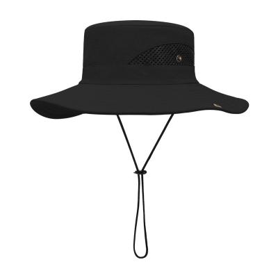 China Bucket Hat Man UV Protection Fashion Outdoor Fishing Increasing Hat Aunt UV Protection Cowboy Hat Quick-Drying Summer Breathable Sun Fisherman Cap for sale