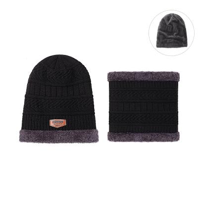 China COMMON Wholesale Custom Made Unisex Solid Autumn Winter Wool Soft Thicken Hat for Men Women Warm Ski Cap Scarf Set Winter Woolen Hats for sale