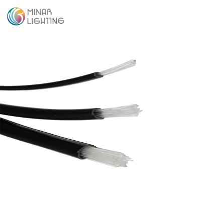 China Fiber Optics Lighting 25 Multi Cores PMMA 0.75mm Strands End Glow Fiber Optic Cable for sale