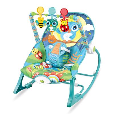 China Comfortable Baby Vibration Rocking Chair Arch Rattle Rocker Play Set Pink Musical for sale