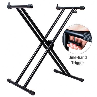 China Heavy Duty Professional Musical Instruments OEM Piano Double X Keyboard Stand Music For Musical Instrument for sale