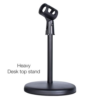 China Wired And Wireless Round Base Microphone DDP RTS Microphone Table Desk Stand For Mic for sale