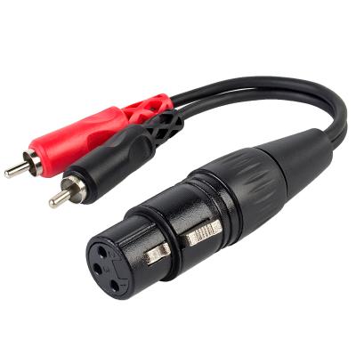 China Professional Low Noise OEM Audio Factory XLR Female To Male RCA Y Cable For Audio for sale