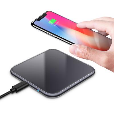 China QI Charging 15w Magnetic Induction Coil Square USB C Charger Universal Charging Ultra Thin Wireless Portable Pad for sale