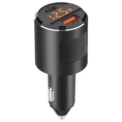 China With Type C Portable Wireless FM Transmitter QC3.0 18W Universal Car Wireless FM Transmitter QC3.0 18W Fast Charging Palladium USB Charging Charger Type C Tablet Phone Adapter for sale