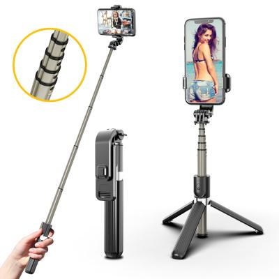 China Universal Portable Extendable Foldable Foldable Camera Accessories Aluminum Alloy Tripod Holder Phone Tripod Phone Monopod Selfie Stick For IOS Android for sale