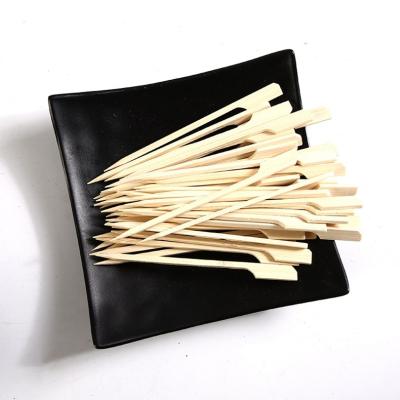 China Customized Heat Resistance 4Mm Food Grade Disposable Flat Barbecue Skewer Bamboo Stick 25Cm for sale