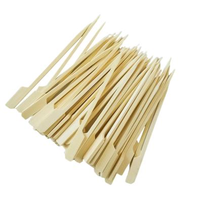 China Heat Resistance Customized 12/15/18/20 Cm Flat Bamboo Skewers Turkish Kebab Barbecue For Kebabs for sale