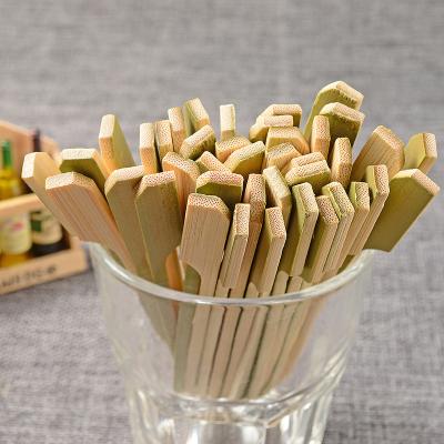 China Wholesale Heat Resistance Flat Paddle Best Selling Bamboo Fruit Skewer / Stick / Picks for sale