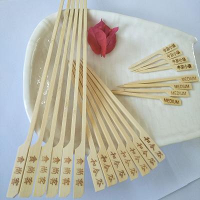 China Heat Resistance Skewer Stick Lollipop GRILL Flat Bamboo Disposable Bulk Part Discount Tools Kit Bulk Round Shape Not Coated for sale